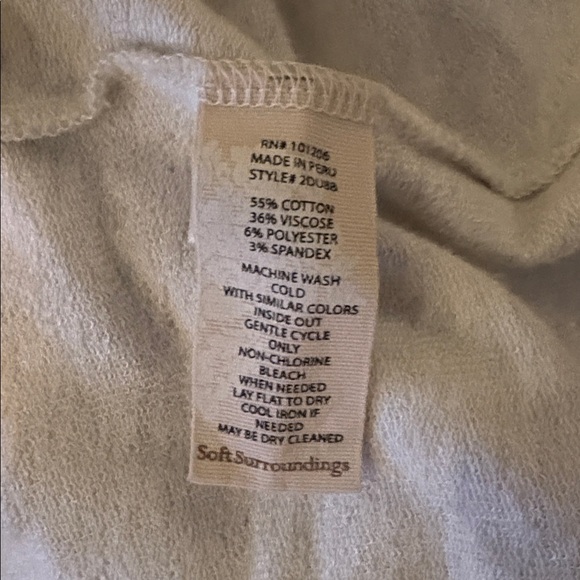 Soft Surroundings Light Gray Cowl Neck knit jacket - Picture 4 of 5